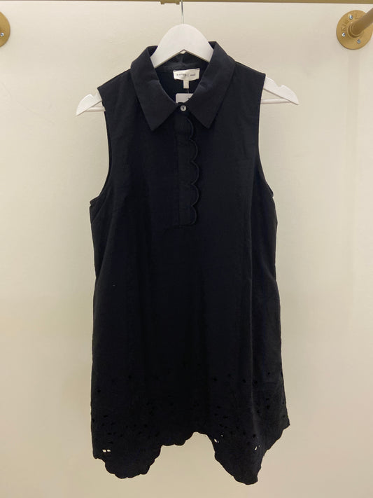 Ebony Eyelet Sleeveless Mini Dress