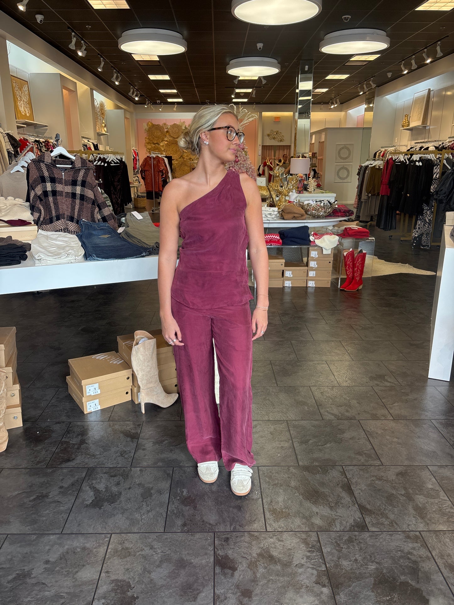 Bethany Trouser and One Shoulder Set