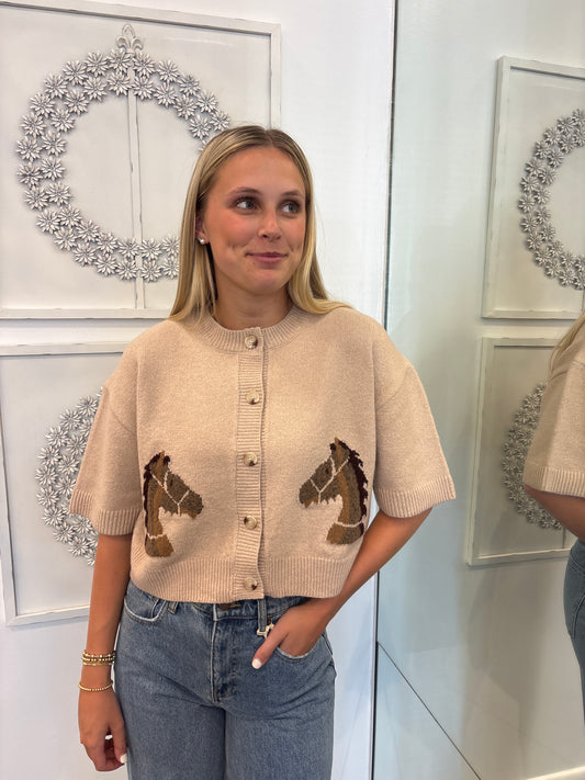 Oatmeal Regal Valor Horse Sweater