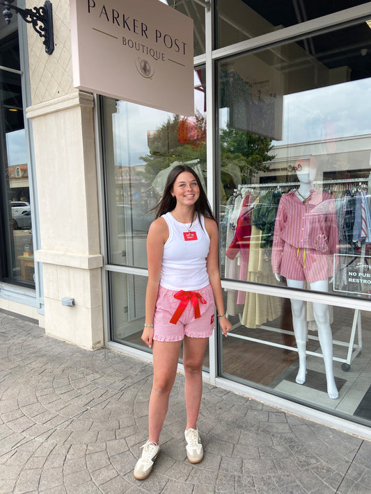 Game Day Ruffle and Ribbon Short