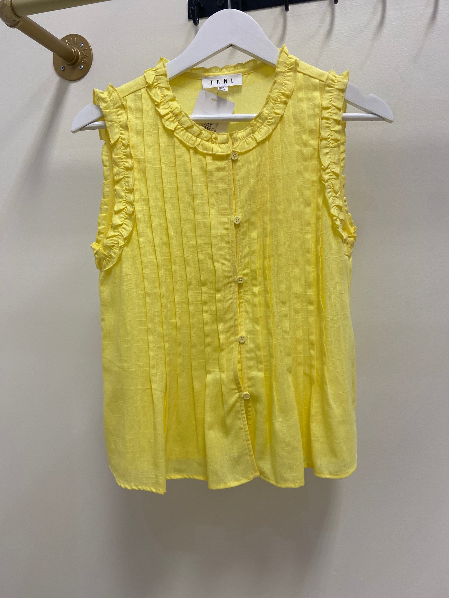 Marney Yellow Sleeveless Top