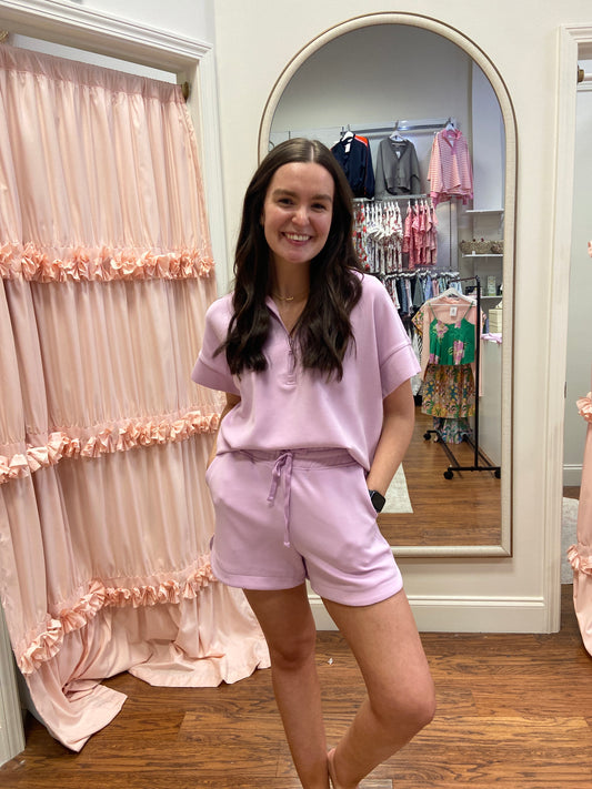 Petal Blossom Short Sleeve Top and Short Set