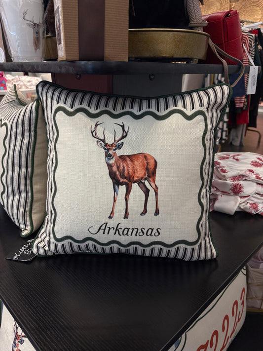 Arkansas Deer Pillow