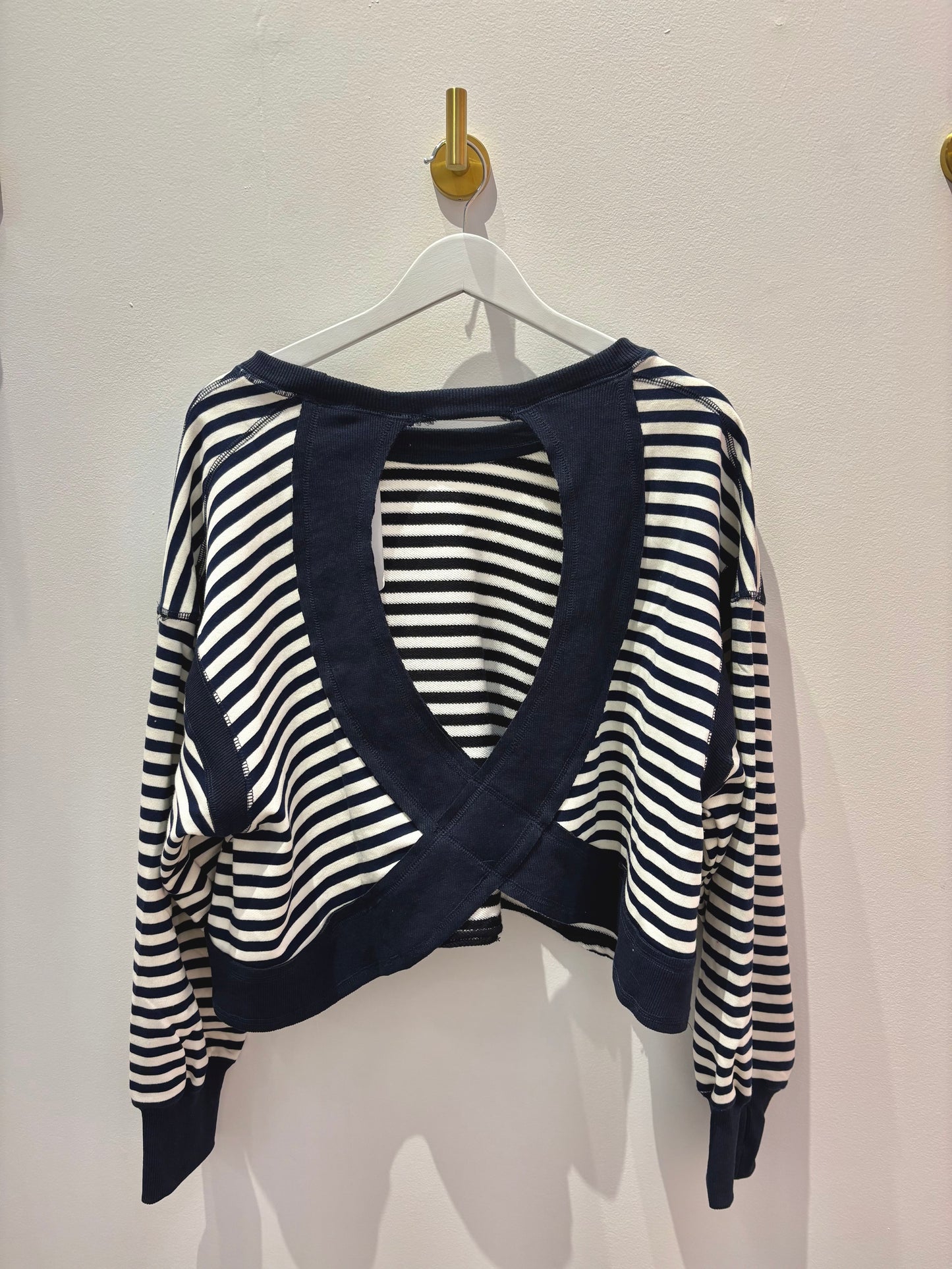 Work With Me Top Navy/Ivory