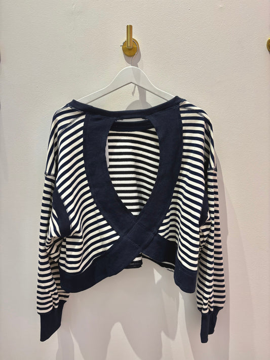 Work With Me Top Navy/Ivory