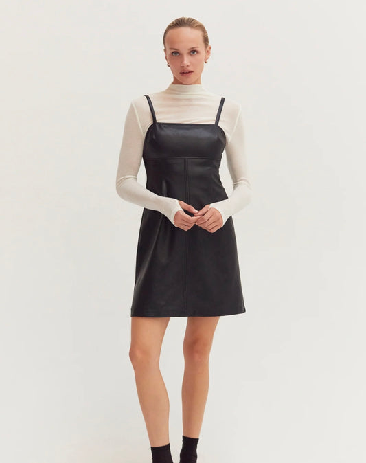 Odalis Leather Mini Dress