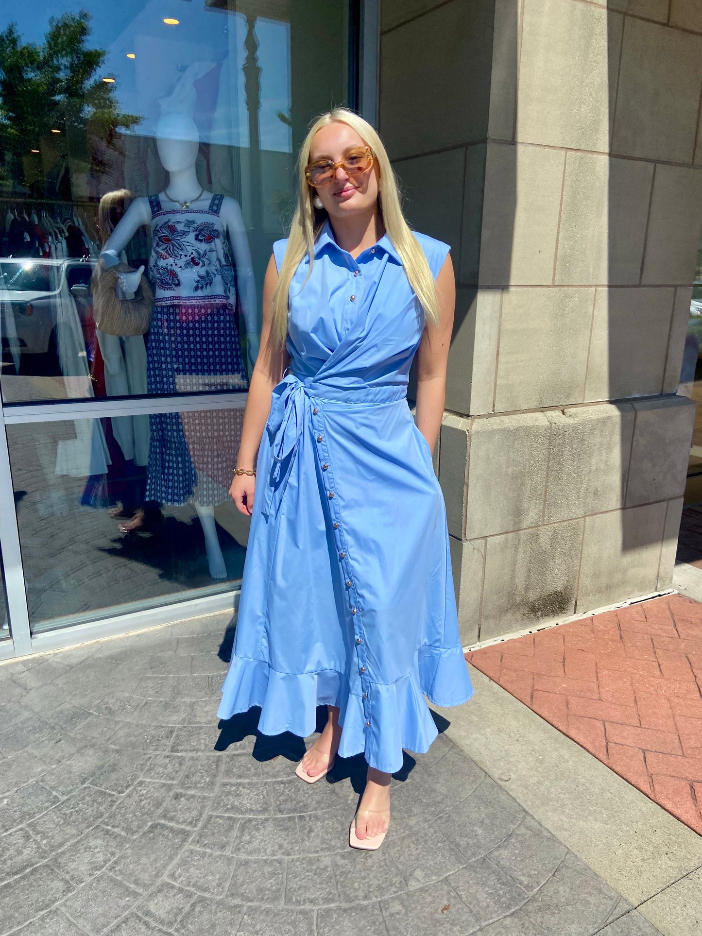 Chami Sleeveless Cotton Midi Dress