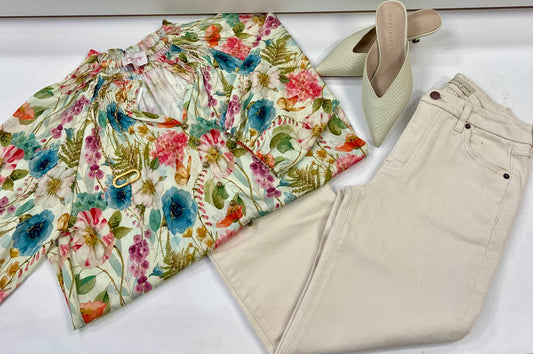 JOY JOY Wildflower Peasant TOp