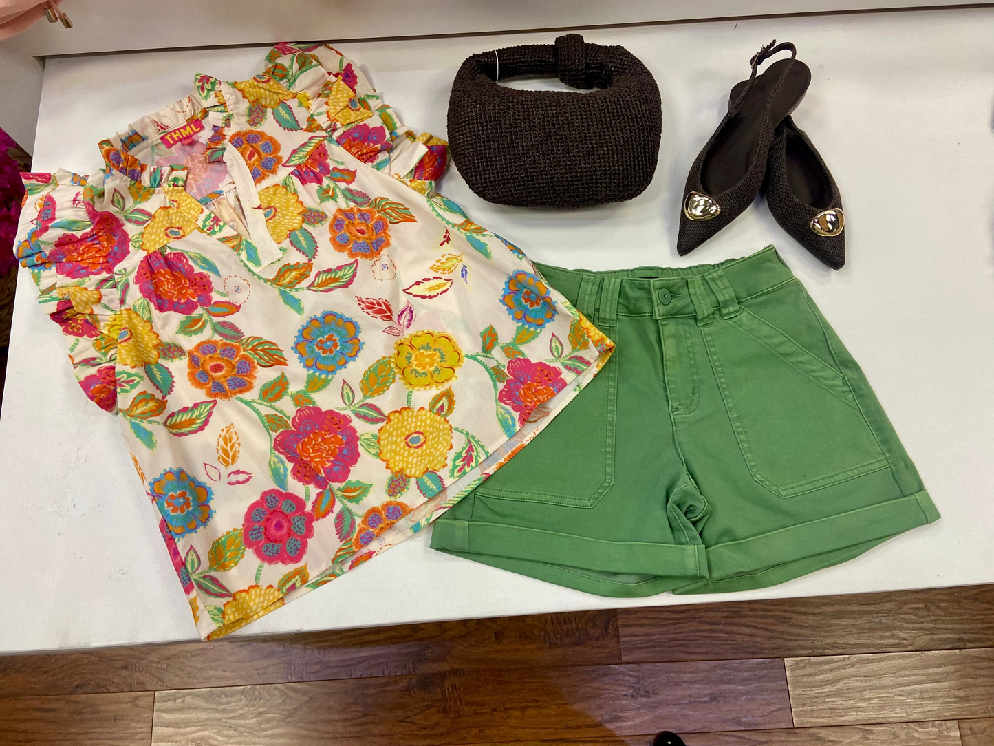 Peggy Ruffle Cap Sleeve Floral Top