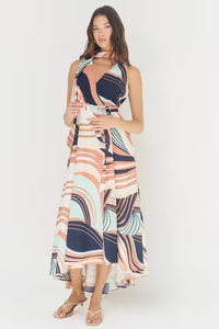 HUTCH Wavy Geo Oster Dress