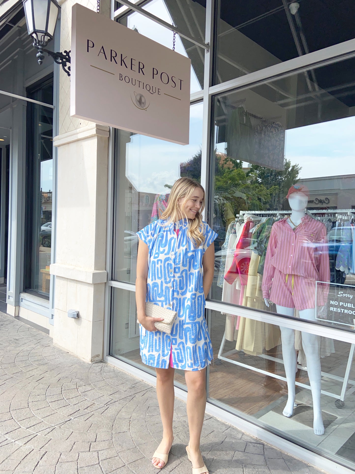 Sunset Views Light Blue Mini Dress