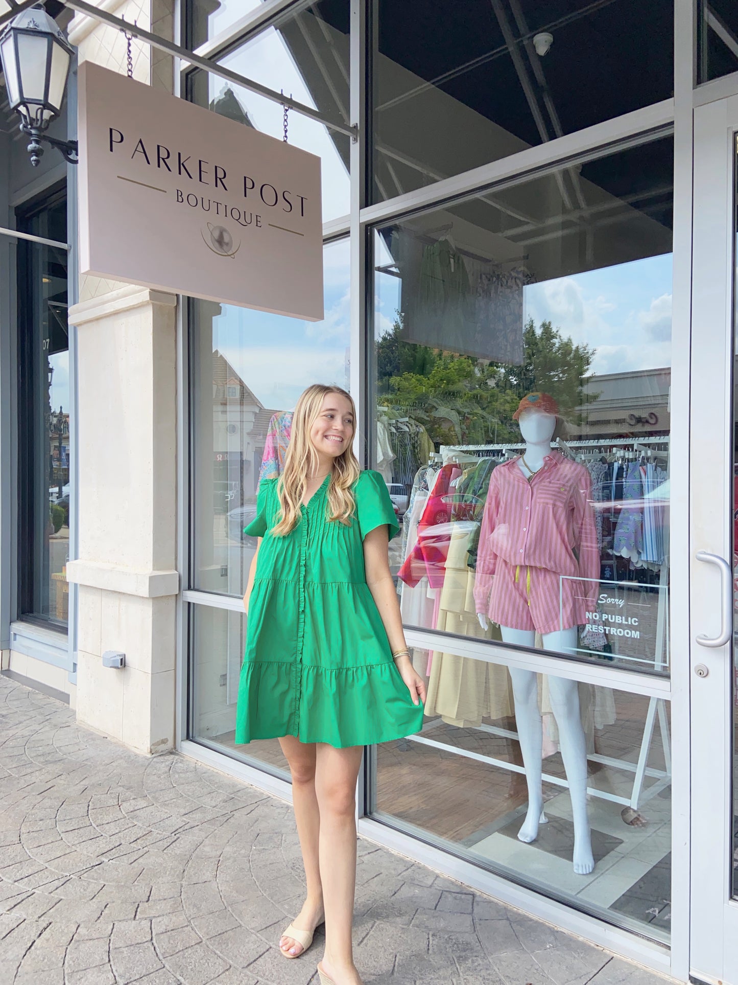 Oscar Puff Sleeve Tiered Mini Dress