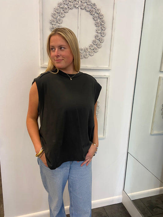 KARLIE Black Novelty Tee