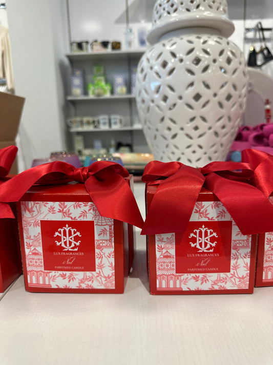 LUX Noel Candle with Red Bow