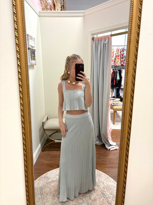 Sicily Mint Green Maxi Skirt Set