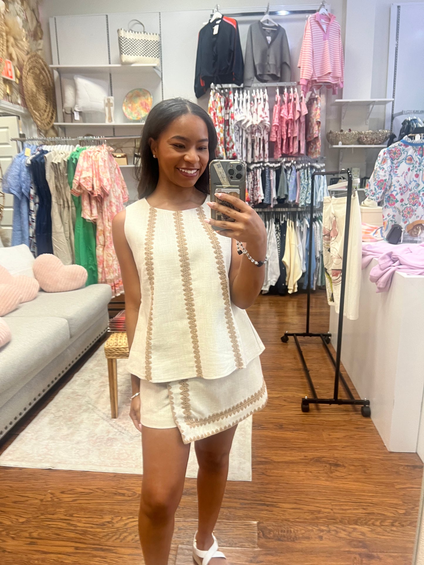 Gianna Linen Skort Set