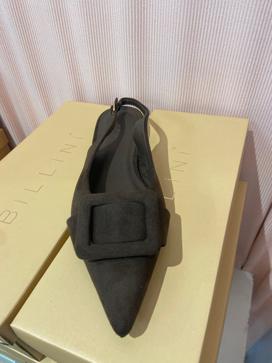 BILLINI Dark Cacao Suede Morwenna Sling Back Flat