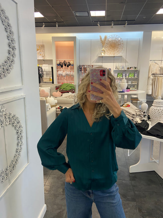 Greenlee Satin Stripe Blouse