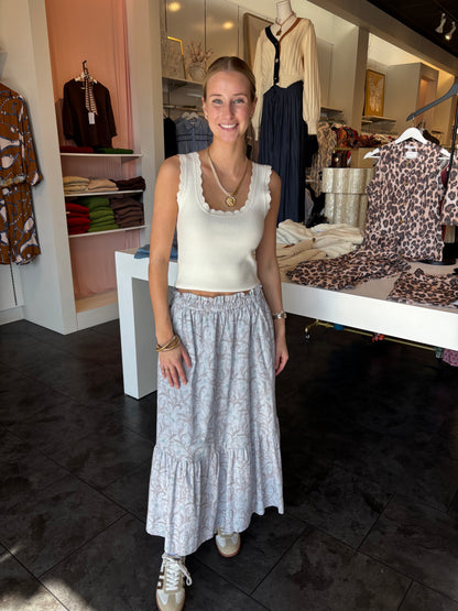 Floral Print Midi Skirt