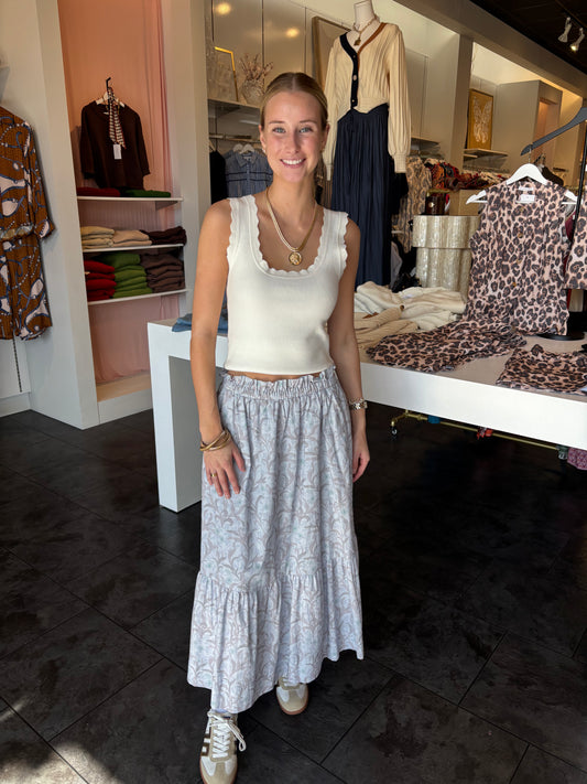 Floral Print Midi Skirt