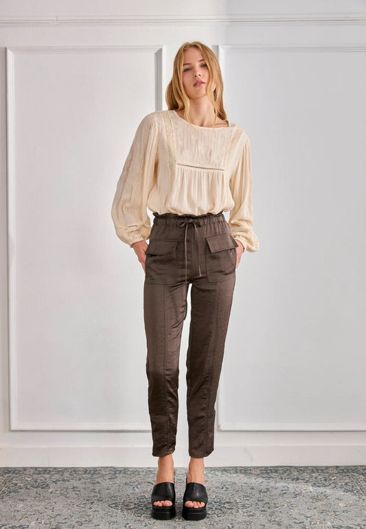 Santa Satin Cargo Pant