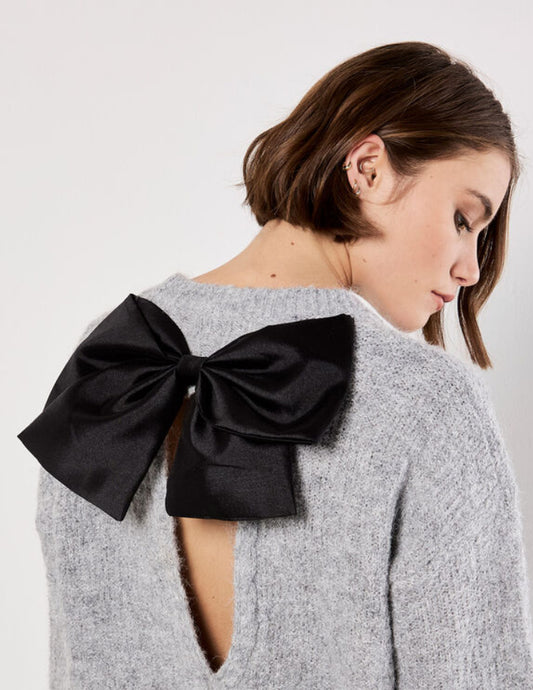 Apricot Bow Back Sweater