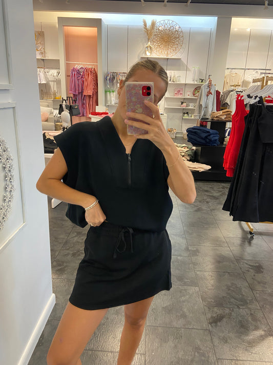 Modal Span Skort Black
