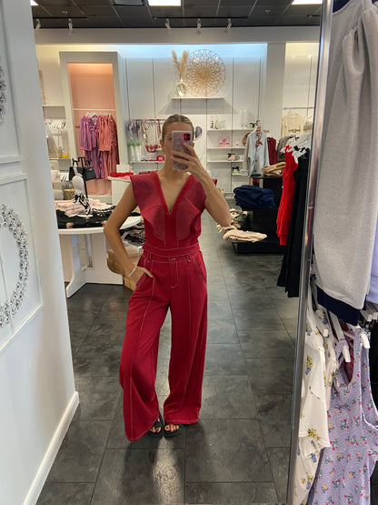 Cheer Red/ White Two Piece Set