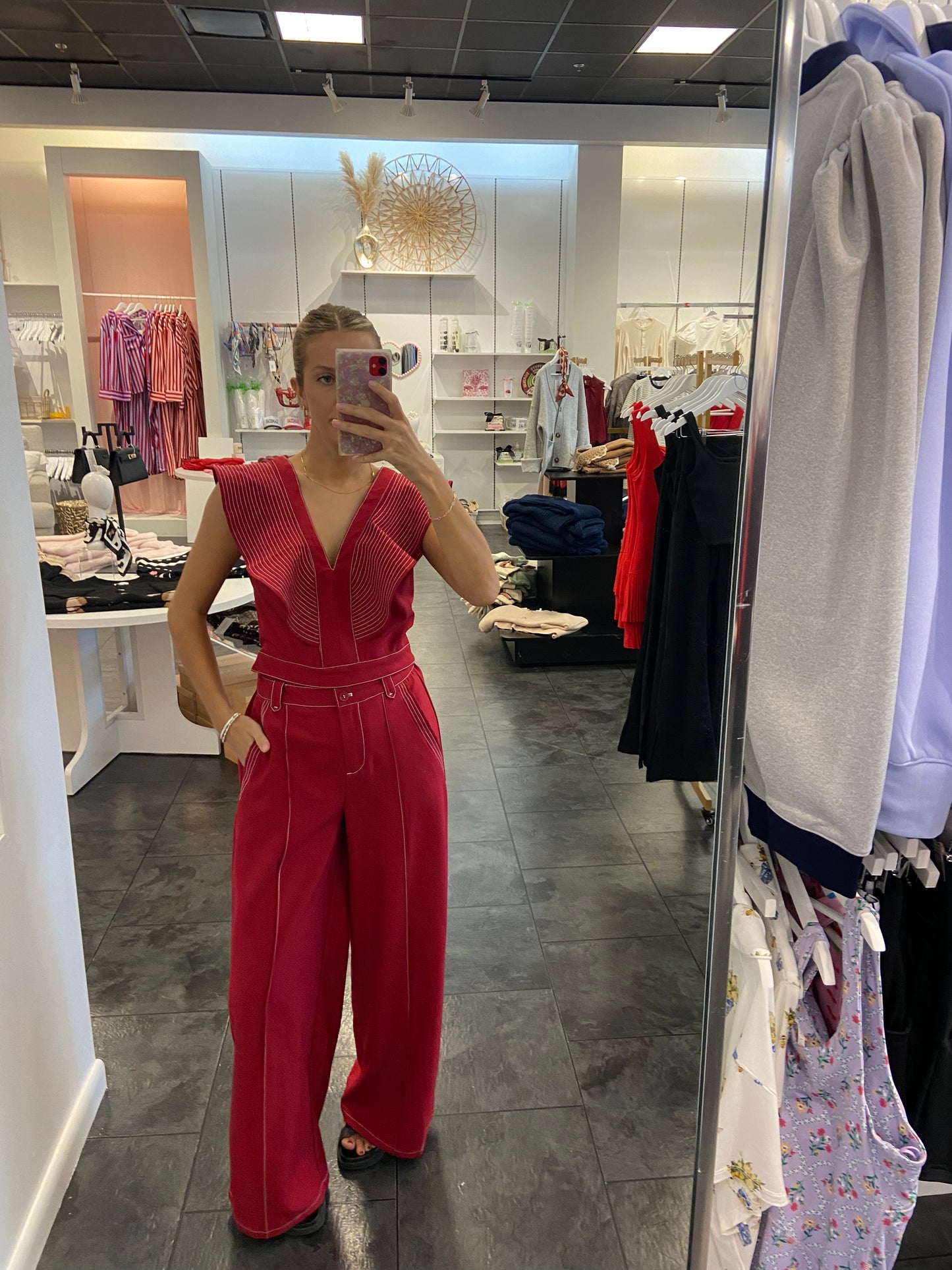 Cheer Red/ White Two Piece Set