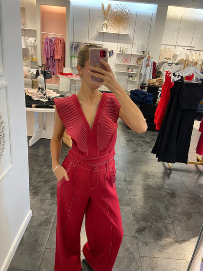 Cheer Red/ White Two Piece Set