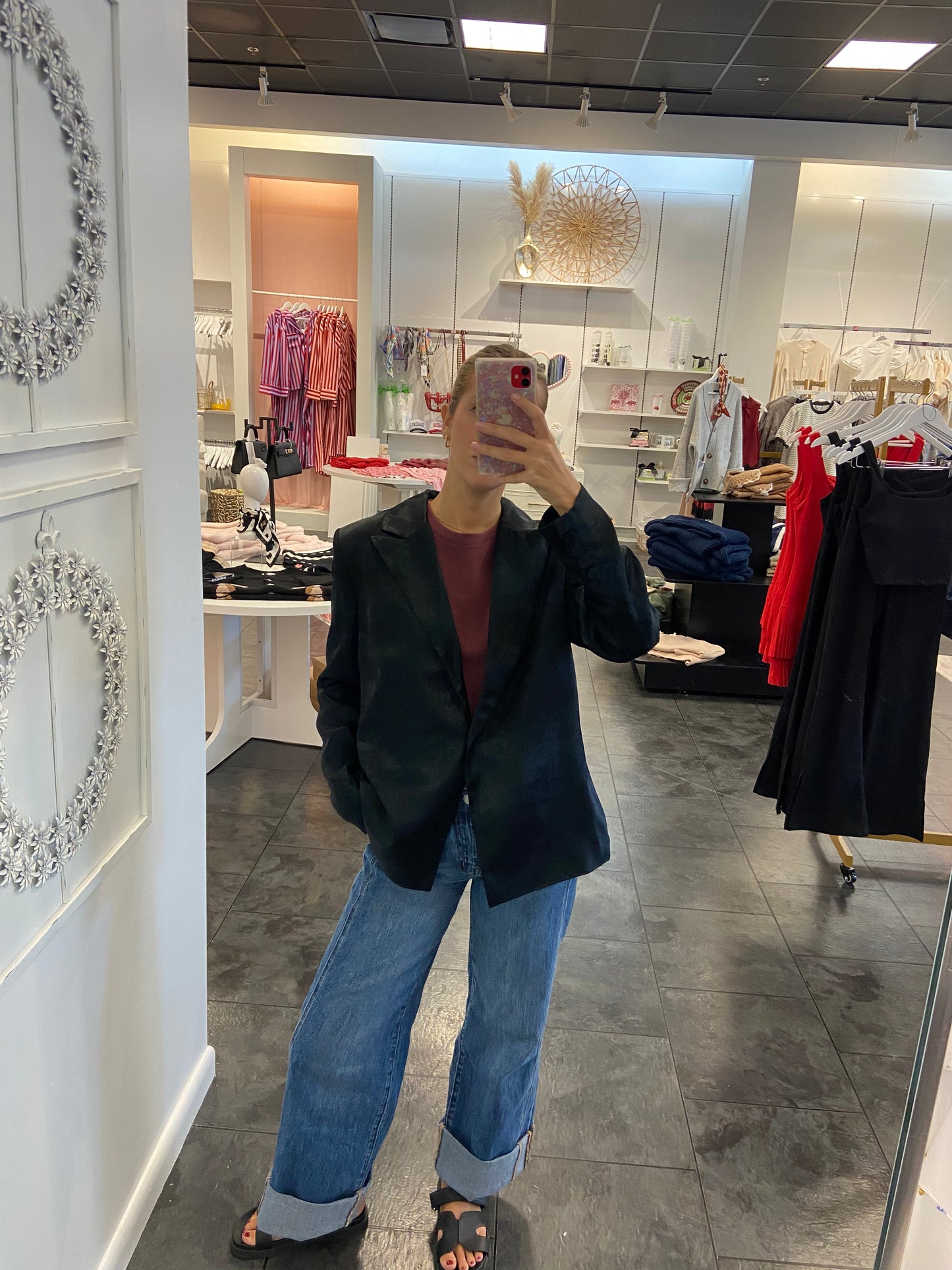 ELAN Black Glitzy Blazer