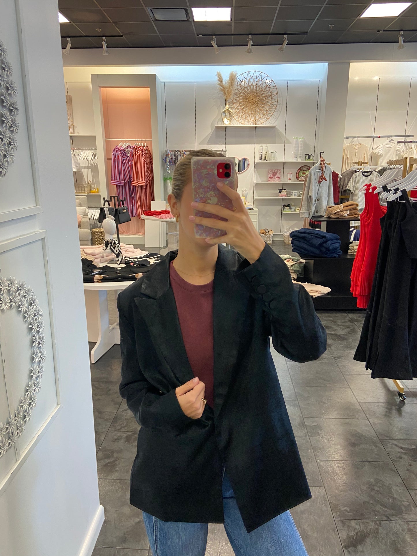 ELAN Black Glitzy Blazer