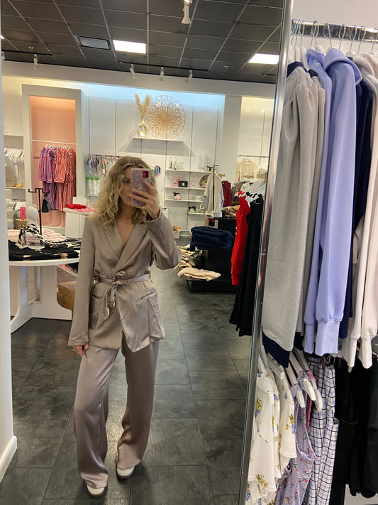 Light Mocha Tie Jacket
