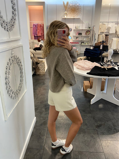 Disco Cream Leather Skort