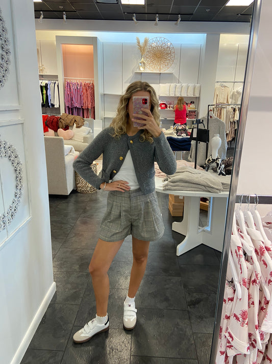 Plaid Pleated Short