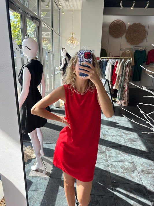 JADE Embellish Neck Dress