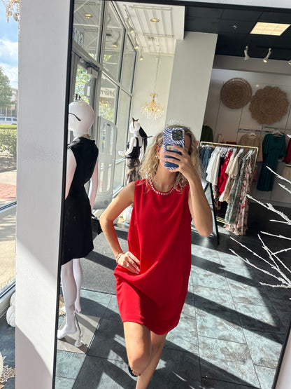 JADE Embellish Neck Dress