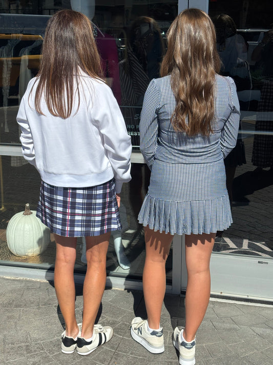 SMITH & QUINN Navy Gingham Ruth Skort