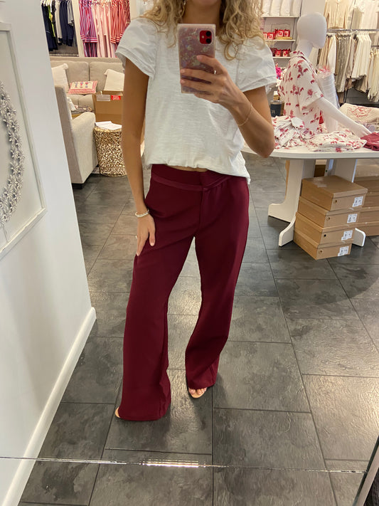 ASTRID Wine Wide Leg Pant