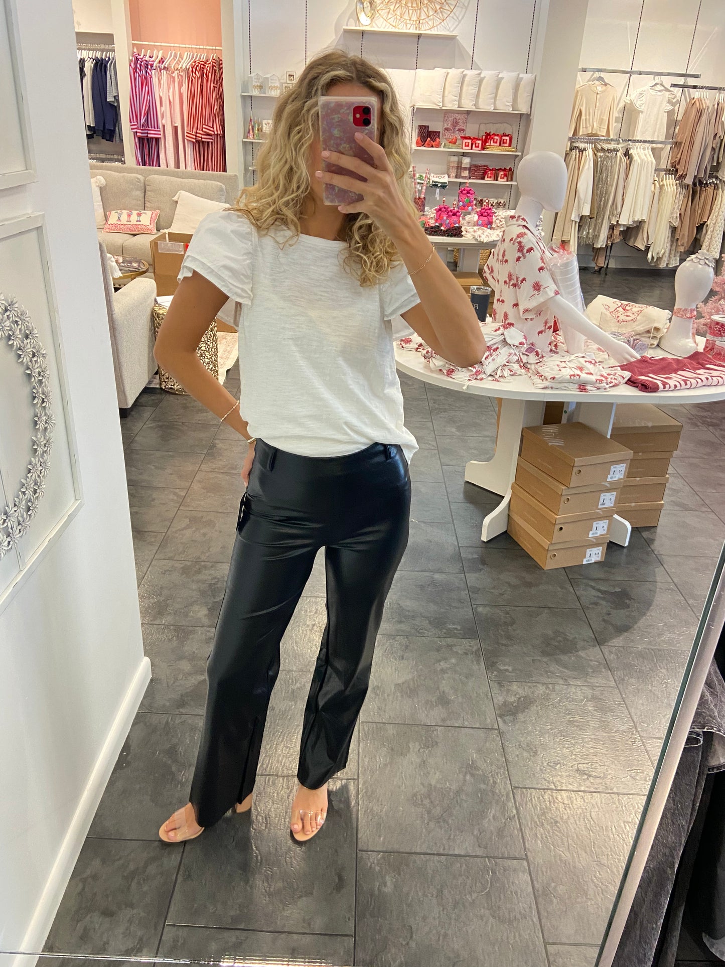 LYSSE Amara Straight Flare Pant Black Wicker