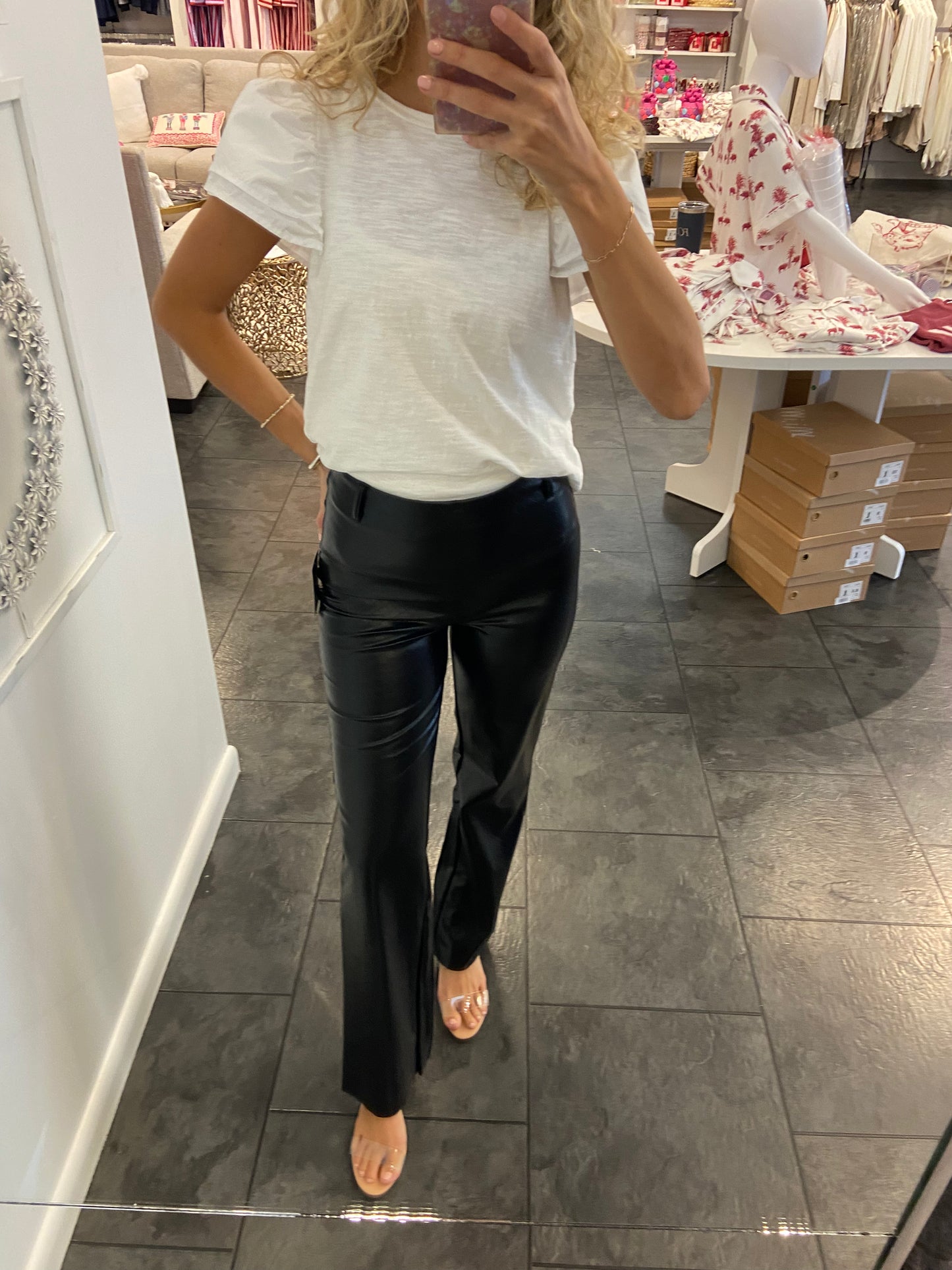 LYSSE Amara Straight Flare Pant Black Wicker