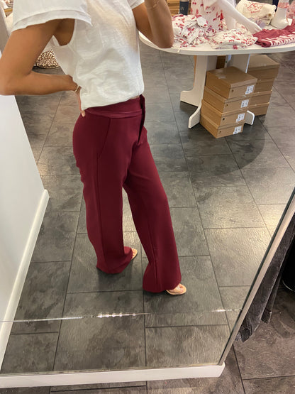 ASTRID Wine Wide Leg Pant