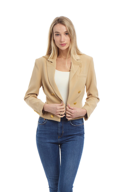 PK Camel Bella Crop Blazer