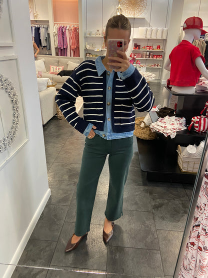 Prep School Stripe Cardigan