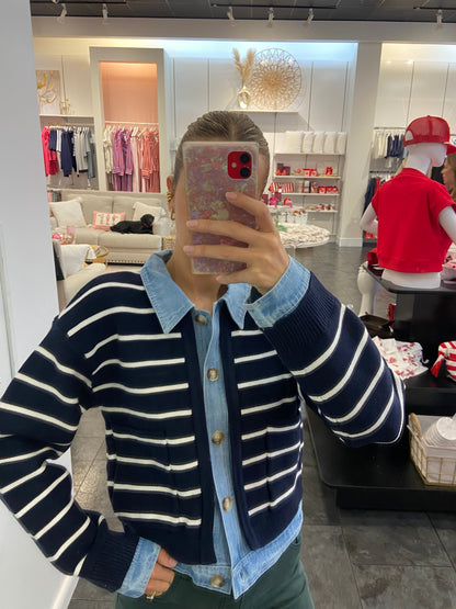 Prep School Stripe Cardigan