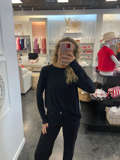 Run and Go BLACK Modal Long Sleeve Top