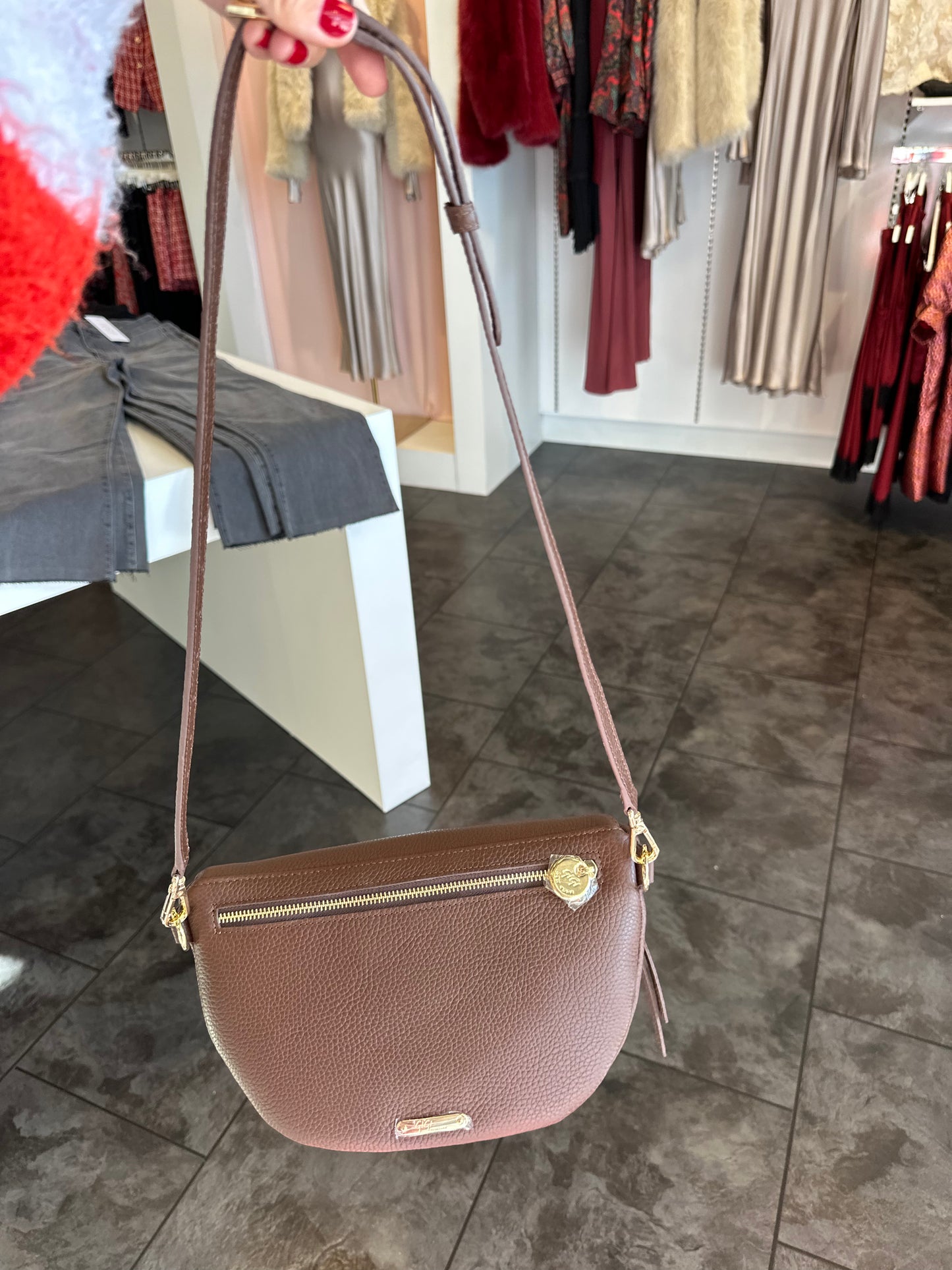 Beck Sling Chocolate Crossbody Purse