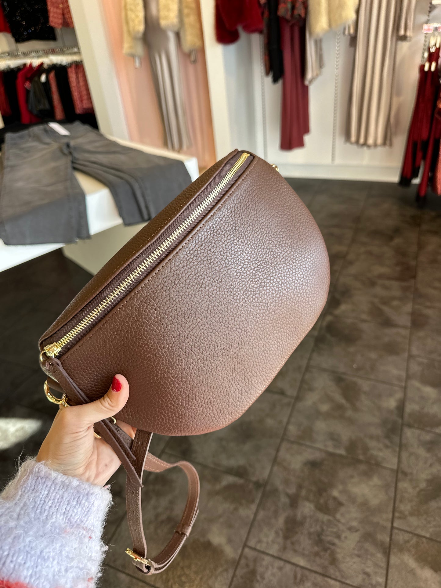 Beck Sling Chocolate Crossbody Purse