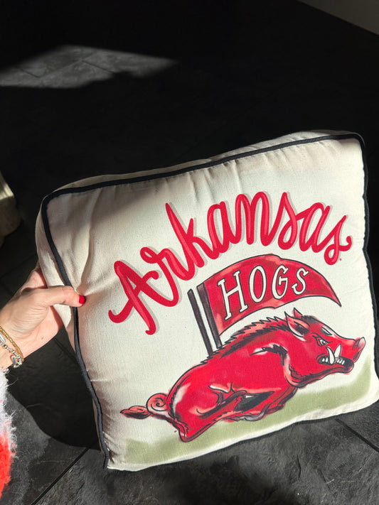 Arkansas Mascot Pillow