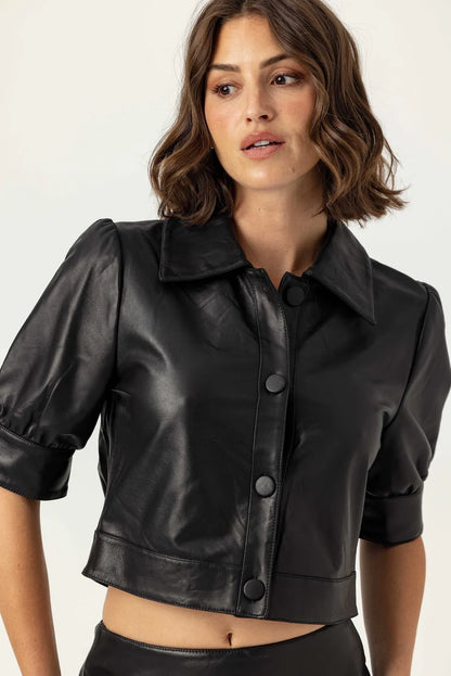 SUNDAYS Black Leather Monet Jacket